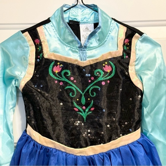 Frozen Anna Girls Disney Princess Costume Kids Party Dress size 5/6 - Picture 2 of 9